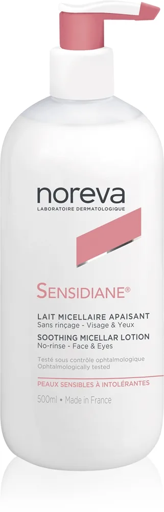 Noreva Sensidiane Soothing Micellar Lotion Micellärt gel för sminkborttagning 500 ml
