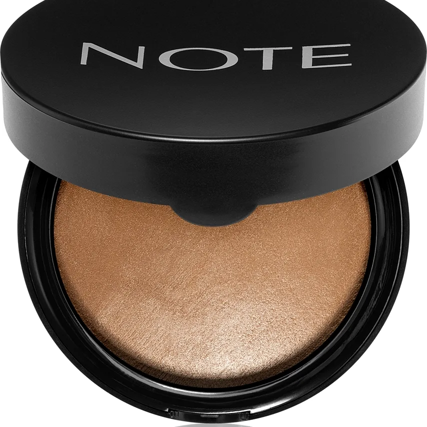 Note Cosmetique Baked Powder Bagt lysende pudder Skygge 03 Caramel Cake 10 g