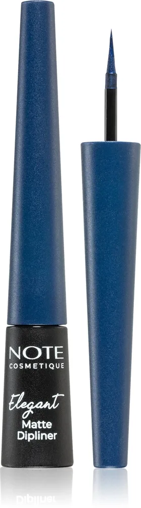 Note Cosmetique Elegant Matte Dipliner Flytande eyeliner med en metallisk matt finish Skugga 03 Navy Blue 2.5 ml