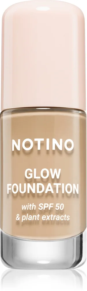 Notino Glow Foundation With SPF 50 & Plant Extracts Lysende foundation SPF 50 02 Light Warm 30 ml
