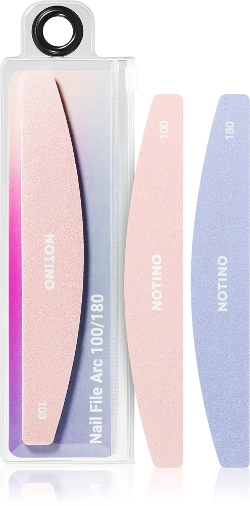 Notino Nail Tools Nail File Arc Klassisk neglefil med to forskellige typer af grovhed 100/180 1 stk.