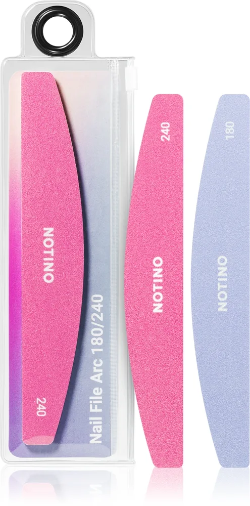 Notino Nail Tools Nail File Arc Klassisk neglefil med to forskellige typer af grovhed 180/240 1 stk.