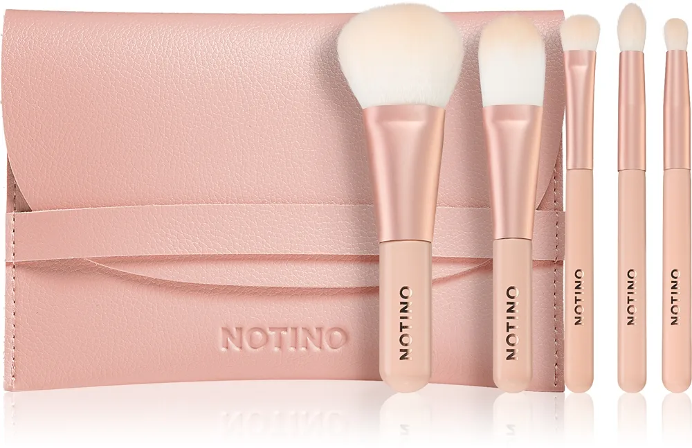 Notino Pastel Collection Travel brush set with pouch matkasivellinsetti ja laukku 1 kpl