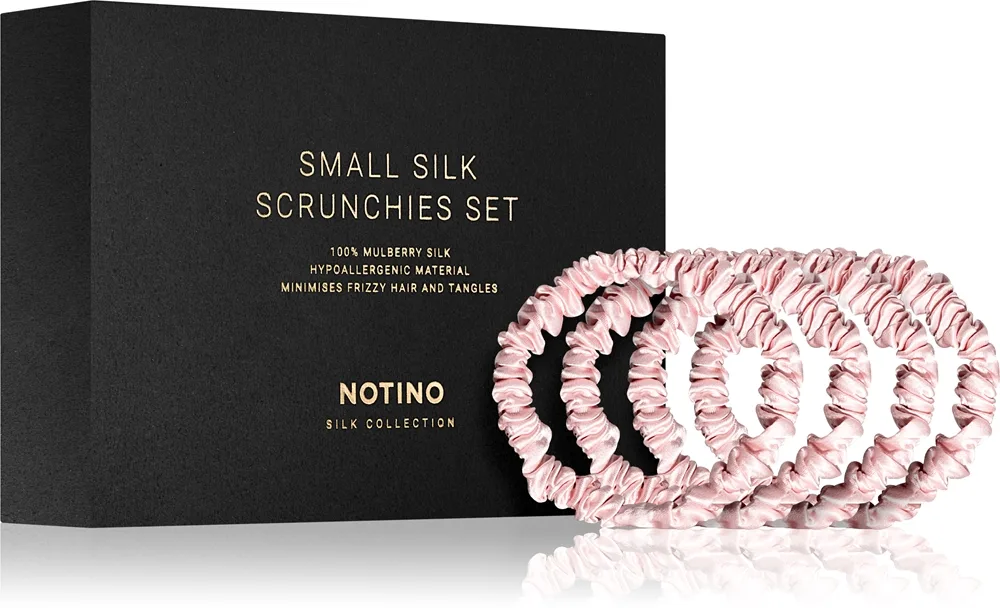 Notino Silk Collection Small Scrunchie Set setti silkkisiä hiusdonitseja sävy Pink