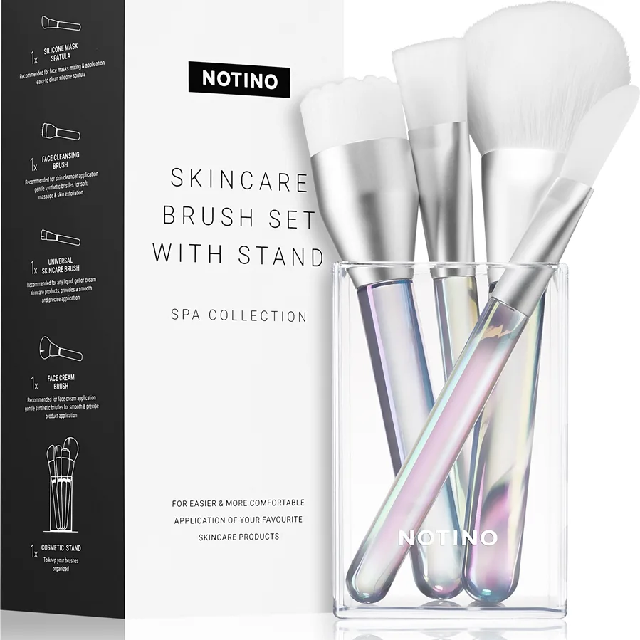 Notino Spa Collection Skincare brush set with stand uppsättning med hudvårdsborstar