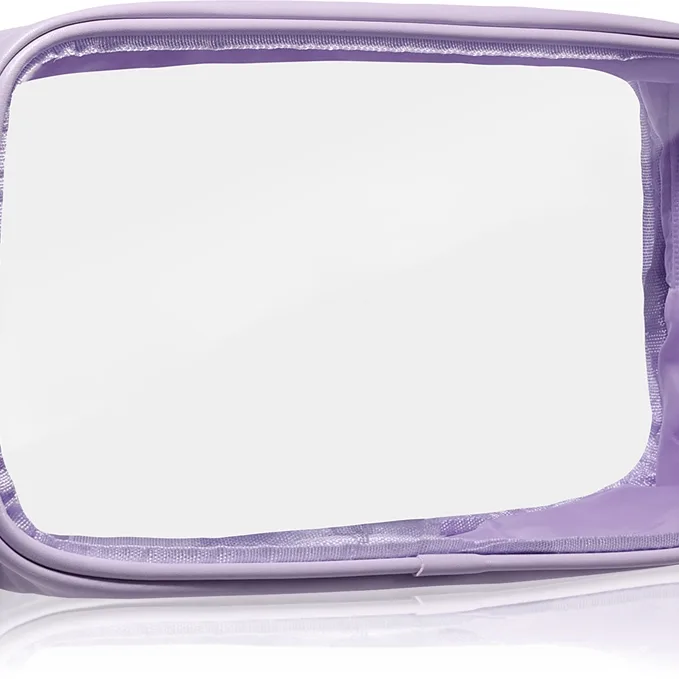 Notino Travel Collection Large Clear Organizer läpinäkyvä meikkipussi L Purple 1 kpl