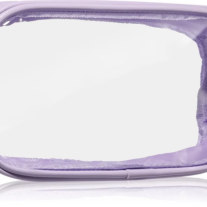 Notino Travel Collection Small Clear Organizer läpinäkyvä meikkipussi läpinäkyvä S Purple 20x10x5 cm 1 kpl