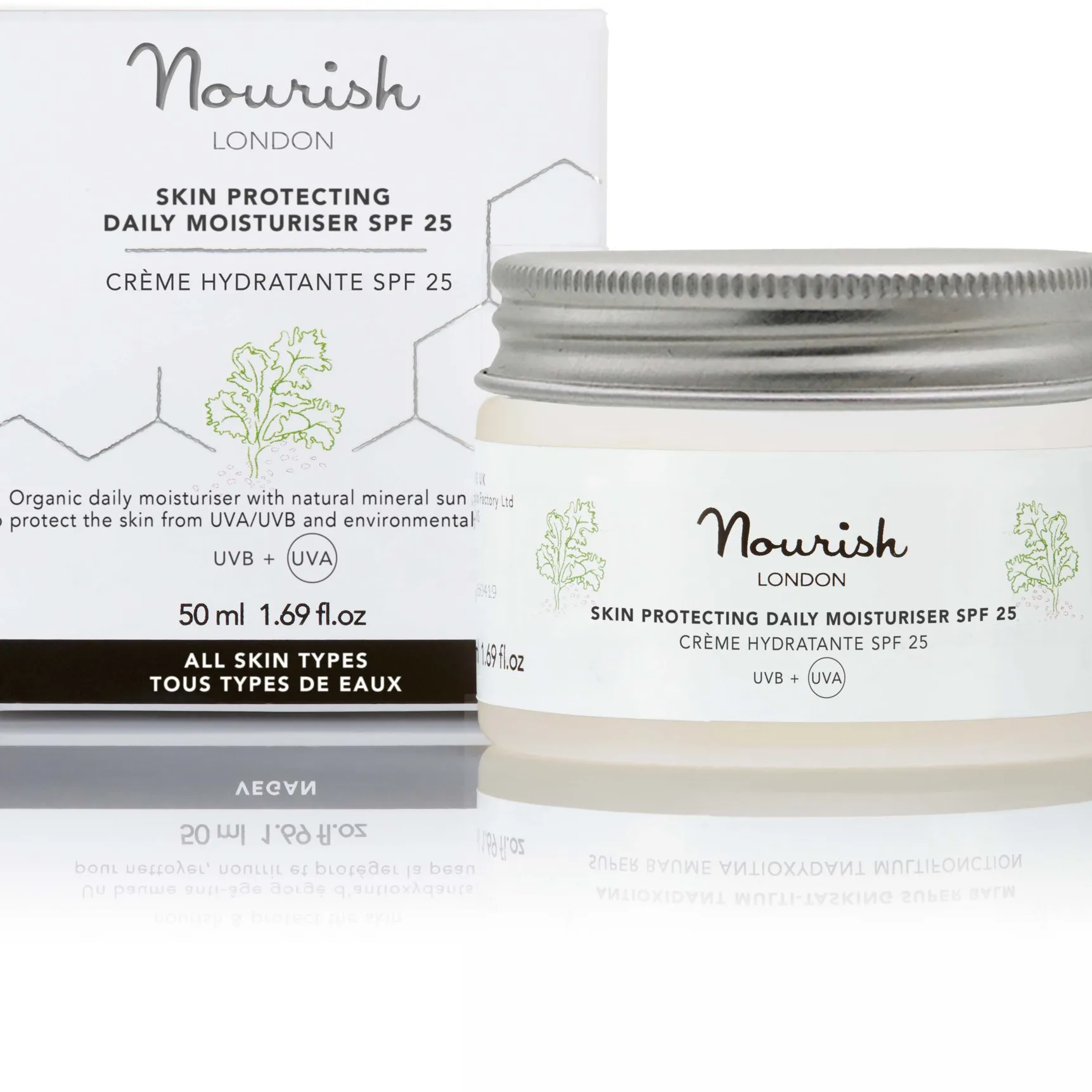 Nourish London Skin Protecting Daily Moisturiser SPF25 50 ml