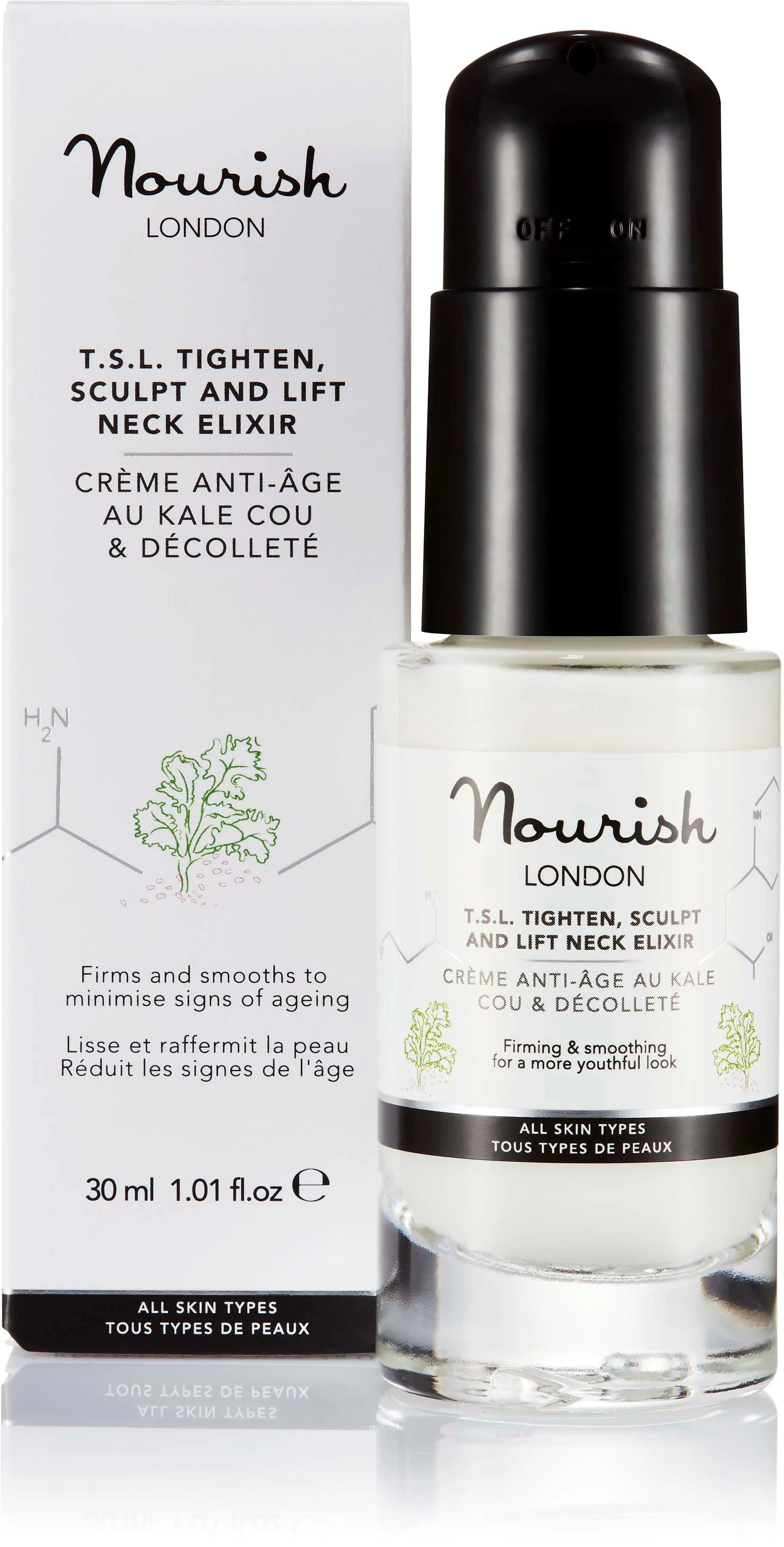 Nourish London TSL Tighten, Lift and Sculpt Neck Elixir 30 ml