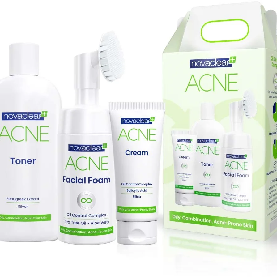 Novaclear Acne Kit - Facial Foam, Toner, Cream