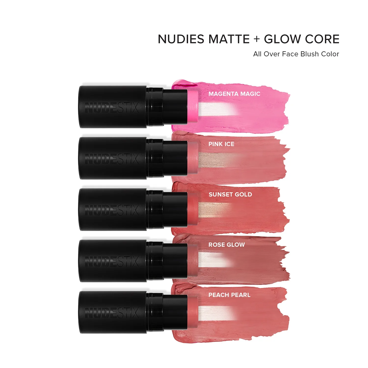 Nudestix Nudies Matte + Glow Core All Over Face Blush Color Magen