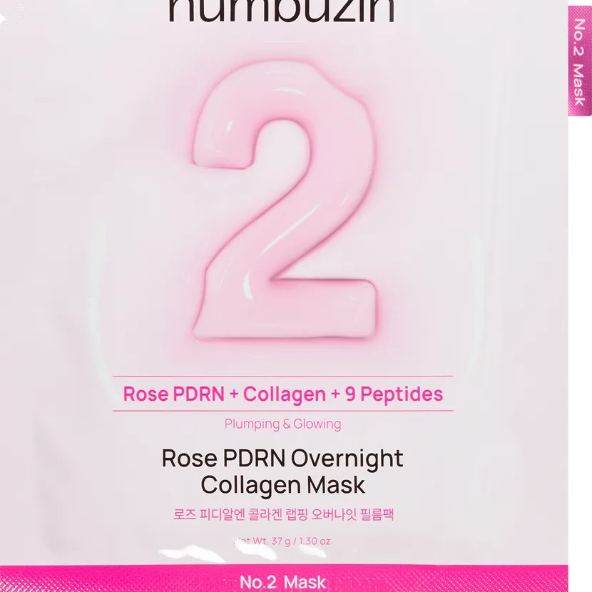 Numbuzin No. 2 Rose PDRN OverNight Collagen Mask Djupt närande mask för natten 4 st.