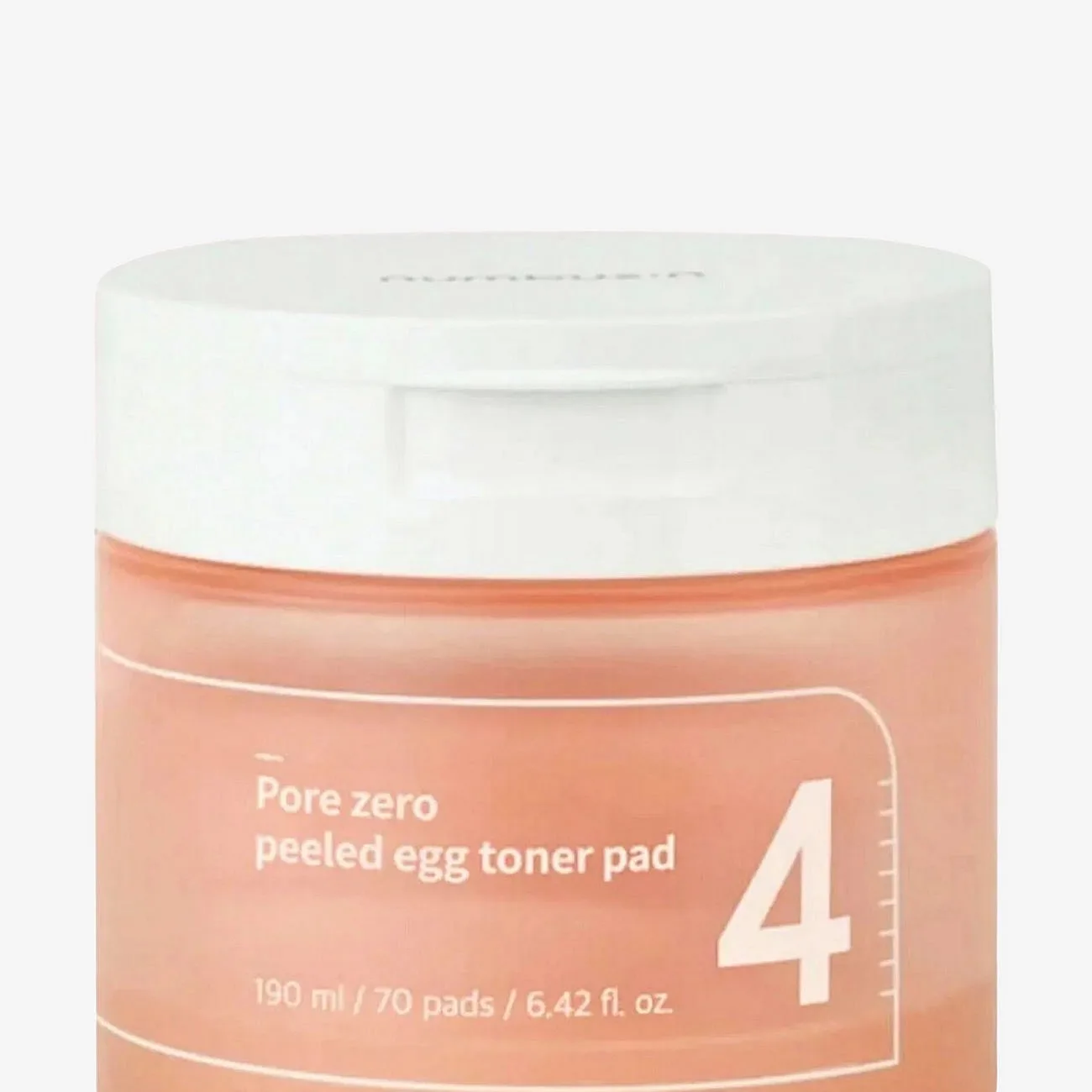 Numbuzin No. 4 Pore Zero Peeled Egg Toner Pad Exfolierande bomullsrondeller För lyster och expanderade porer 70 st.