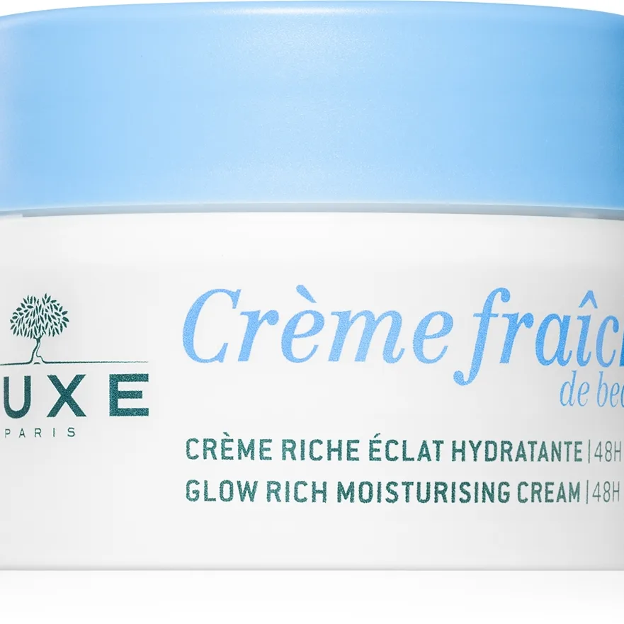 Nuxe Crème Fraîche de Beauté Glow Rich Moisturizing Cream Fuktgivande ansiktskräm Med 48 timmars effektivitet 50 ml