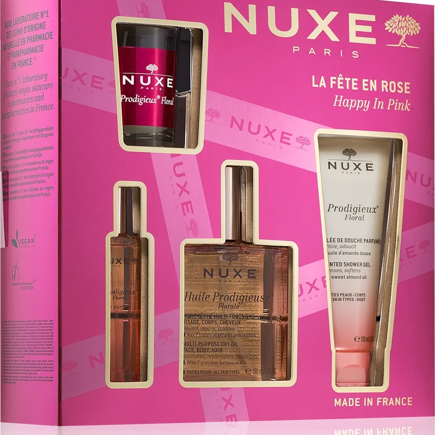 Nuxe Happy In Pink Set Presentförpackning för ansikte, kropp och hår för Kvinnor