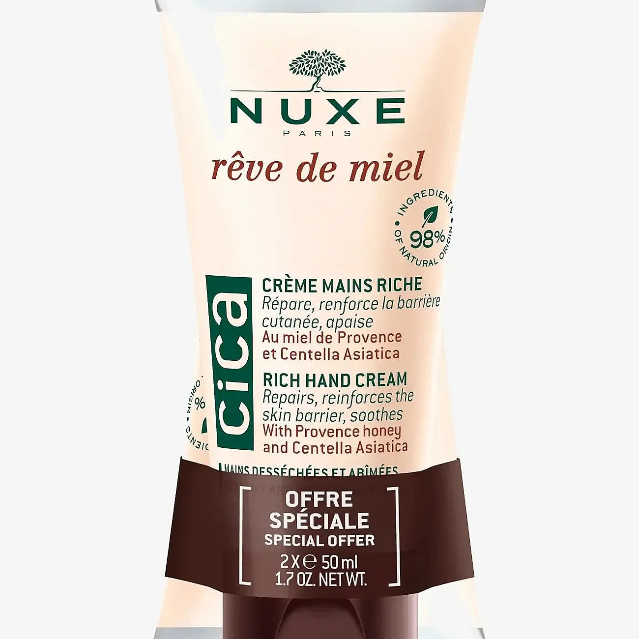 NUXE Reve De Miel Cica Hand Cream Duopack 2 X 50 Ml - Nude - ONE SIZE