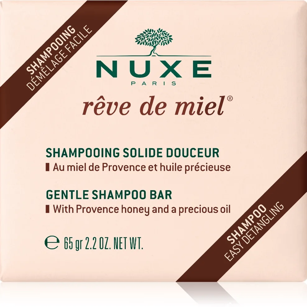 Nuxe Rêve de Miel Gentle Shampoo Bar Naturligt schampo för glansigt och mjukt hår 65 g