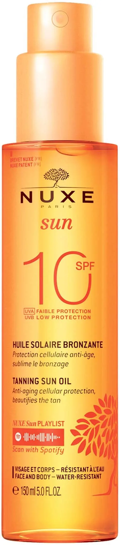 Nuxe Sun Tanning Oil Low Protection SPF 10 150 ml