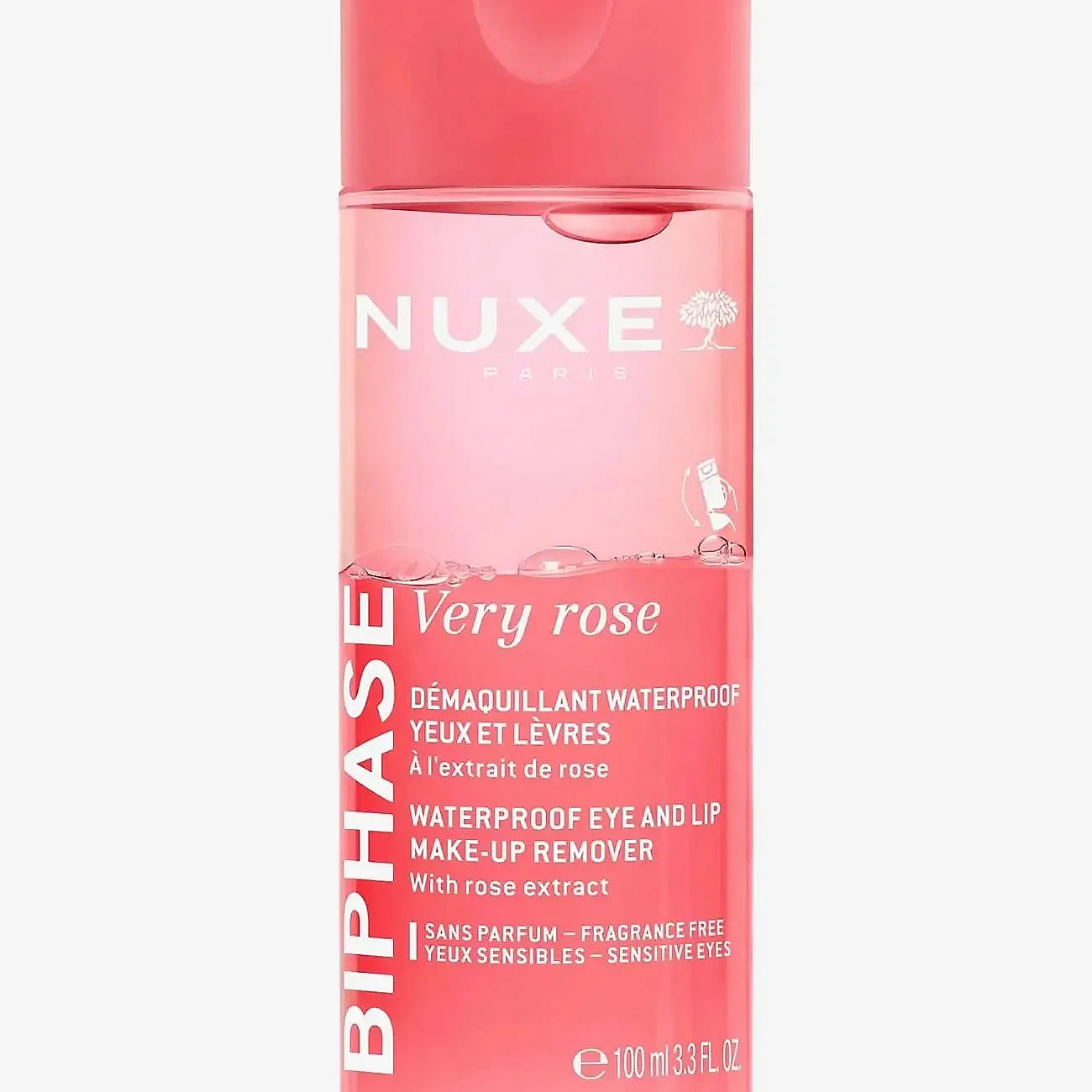 Nuxe Very Rose kaksivaiheinen meikinpoistoaine silmille ja huulille 100 ml