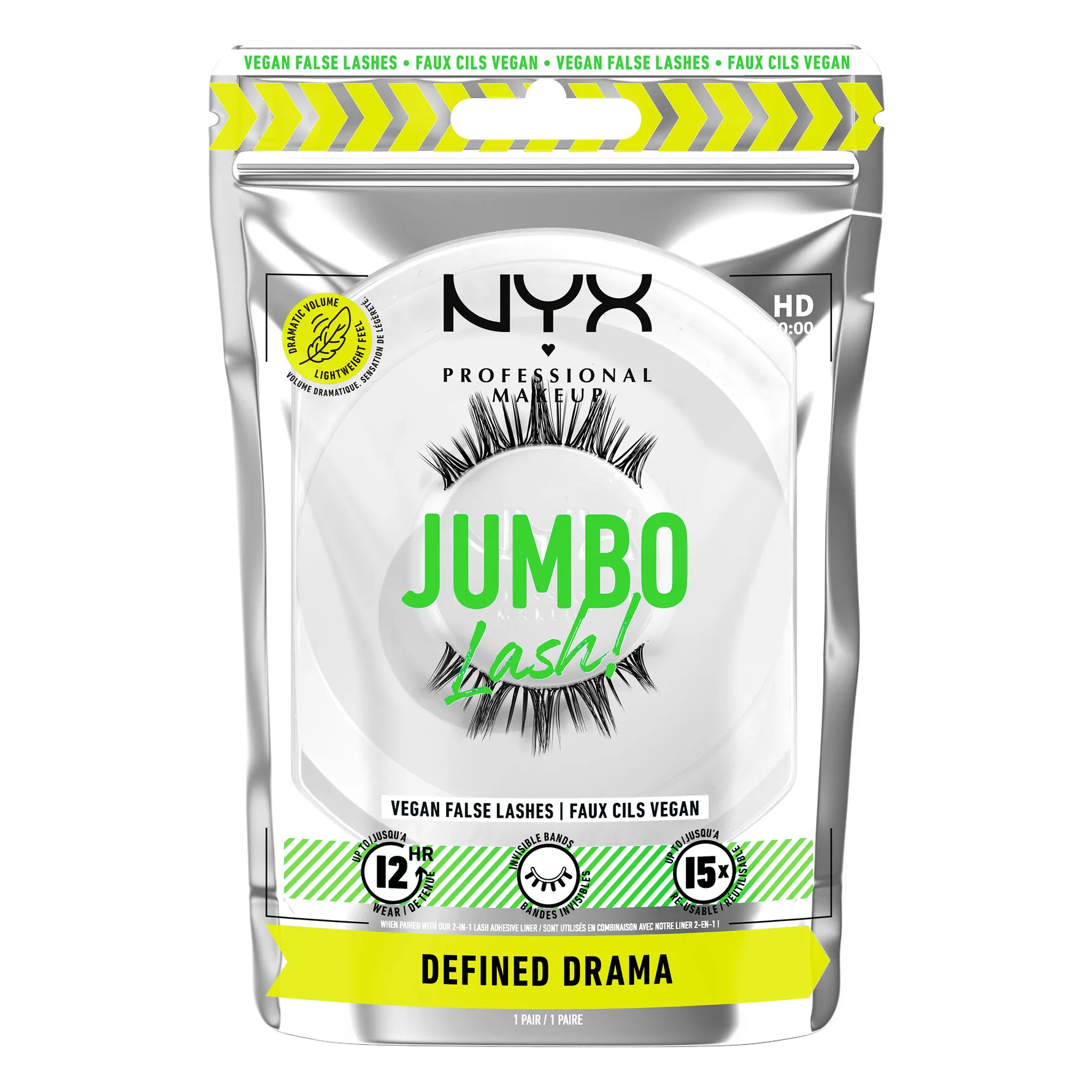 Jumbo Lash! Vegan False Lashes 8 Defined Drama