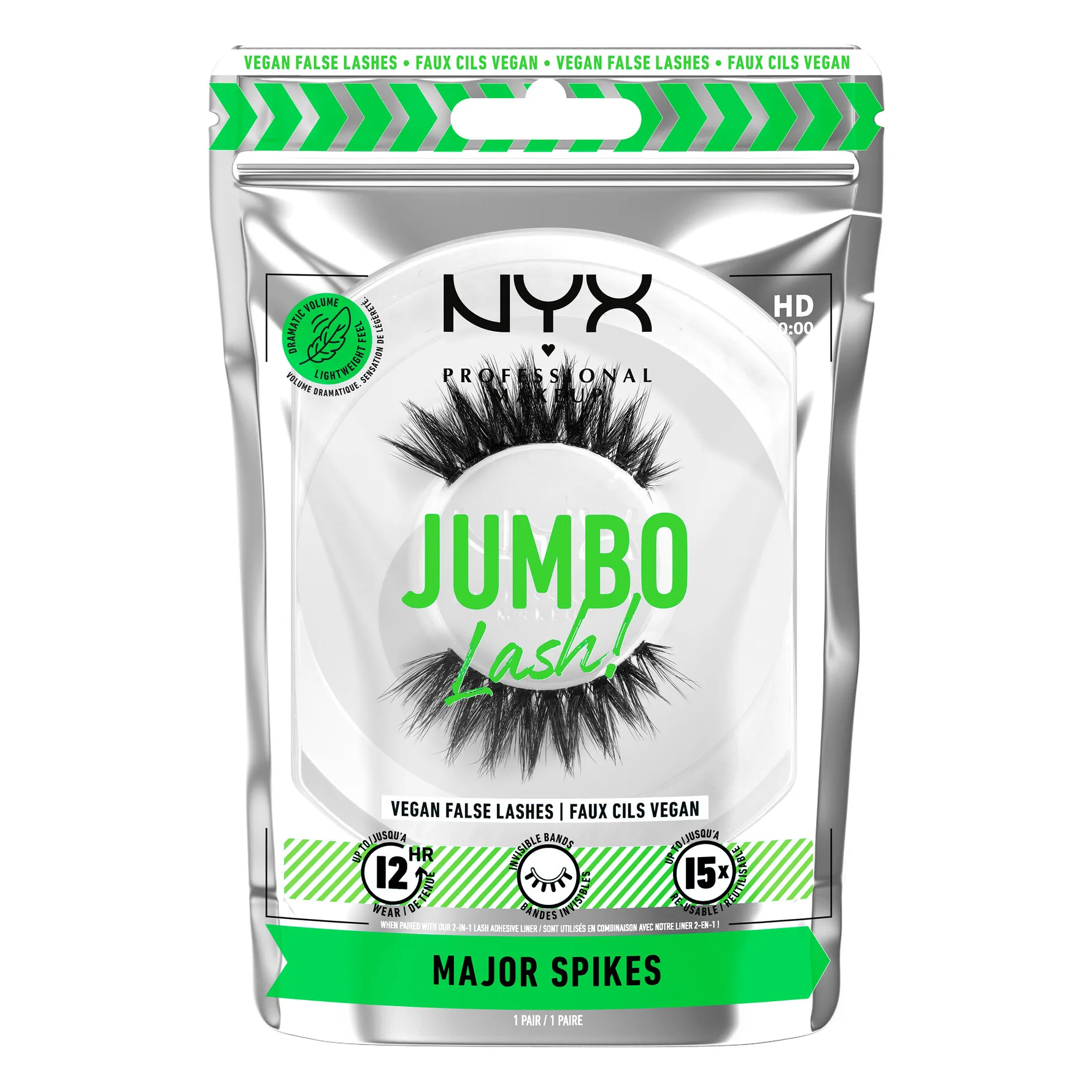 Jumbo Lash! Vegan False Lashes 9 Major Spikes
