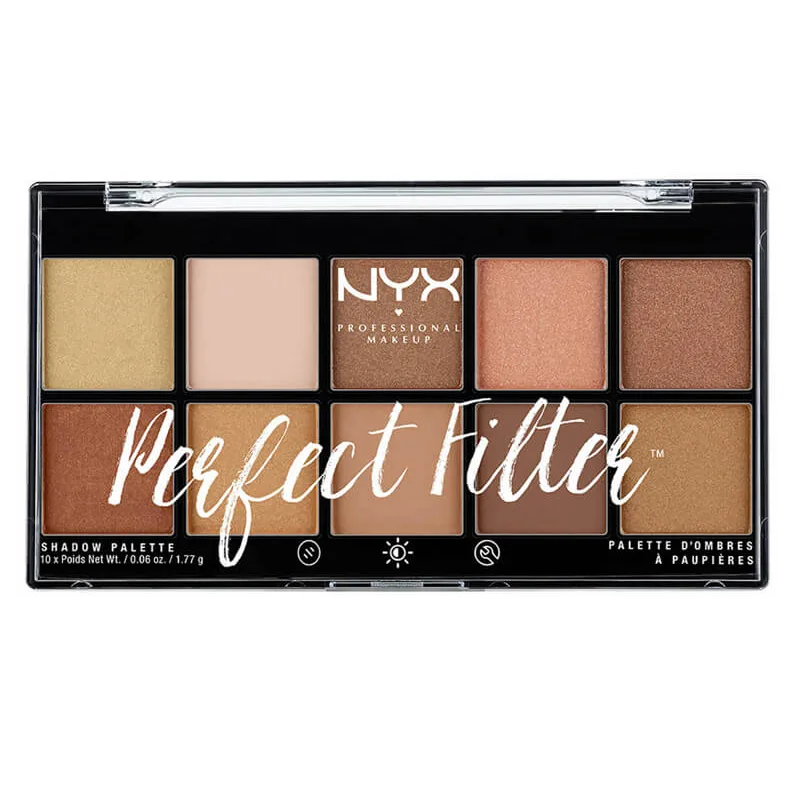 NYX Perfect Filter Shadow Palette - Golden Hour 01 1 g 10 stk.