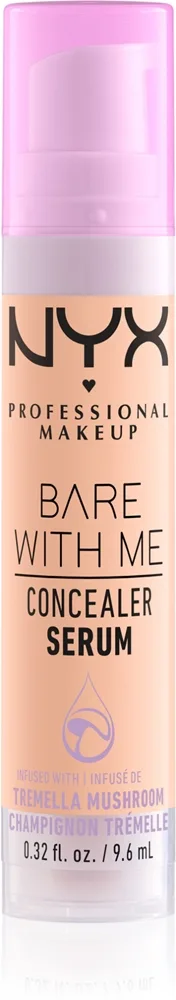 NYX Professional Makeup Bare With Me Concealer Serum Fugtgivende concealer 2-i-1 Skygge 2.5 Medium Vanilla 9,6 ml