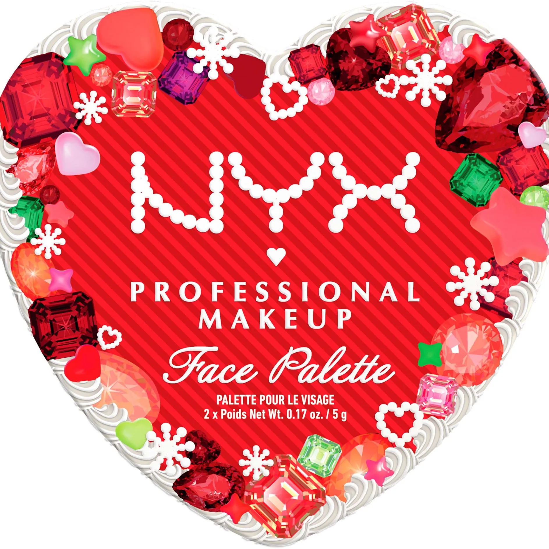NYX PROFESSIONAL MAKEUP Bling The Halls Face Palette 02 Pink gem & Quartz