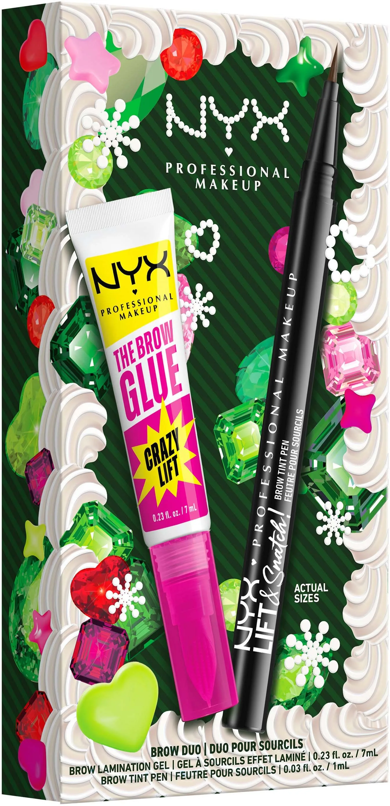 NYX Professional Makeup Brow Tint Pen Ash Brown och The Brow Glue Crazy Lift