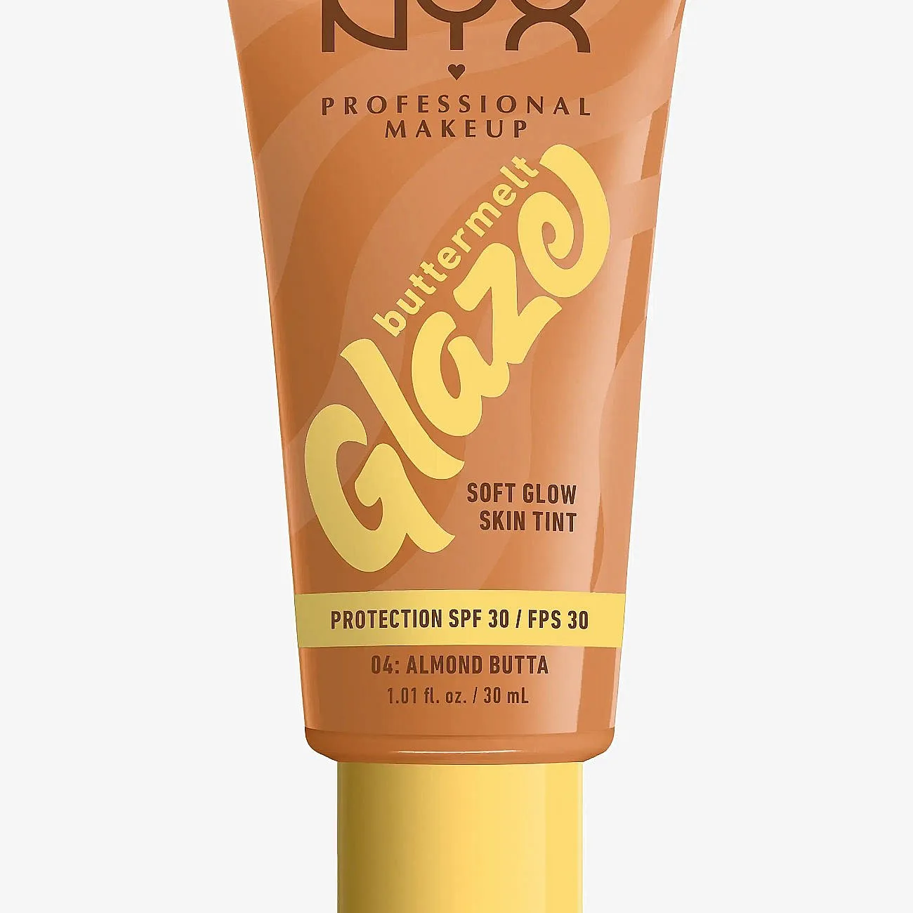 NYX Professional Makeup Buttermelt Glaze kirkastava ja sävyttävä fluidi SPF 30 sävy 04 Almond Butta 30 ml