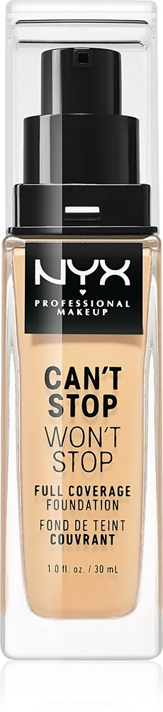 NYX Professional Makeup Can't Stop Won't Stop Full Coverage Foundation Foundation med fuld dækning Skygge 07 Natural 30 ml