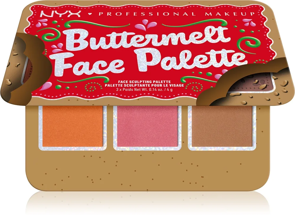 NYX Professional Makeup Holiday Buttermelt Face Palette Skugga Light/Medium 3x4 g