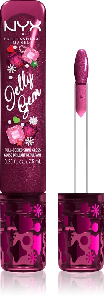 NYX Professional Makeup Jelly Gem Lipgloss XMAS Læbeglans Skygge 02 Fuchsia 7.5 ml