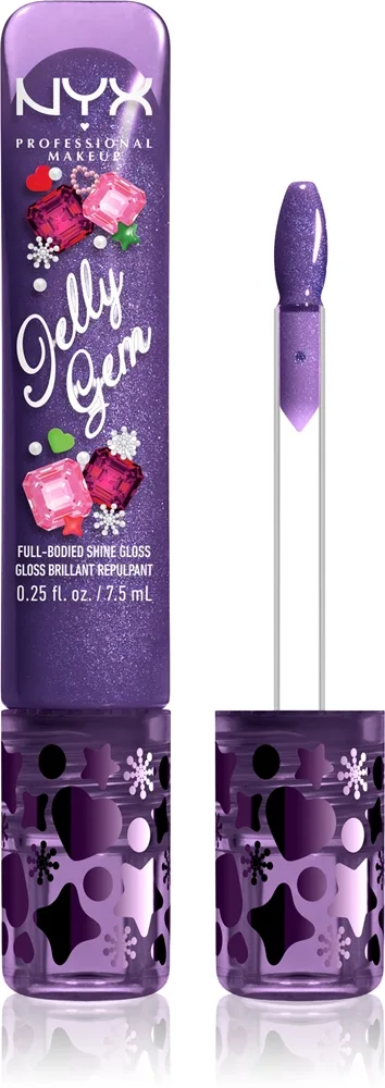 NYX Professional Makeup Jelly Gem Lipgloss XMAS Læbeglans Skygge 04 Purple Pearl 7.5 ml