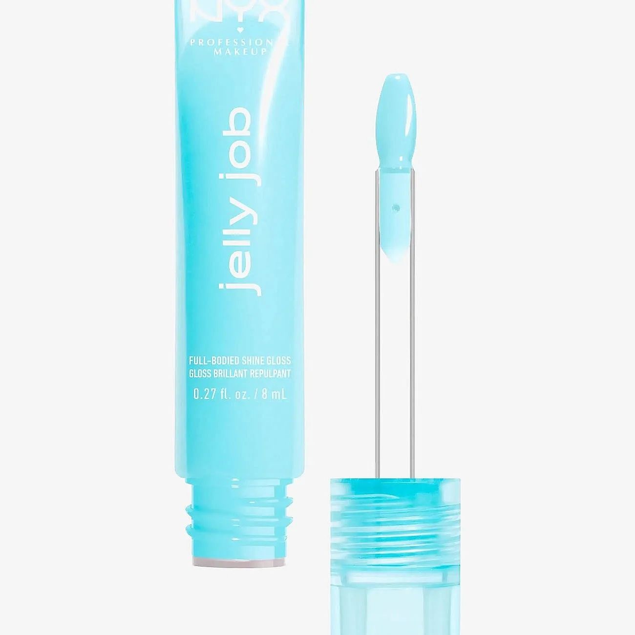 NYX Professional Makeup Jelly Job kimalteleva huulikiilto suurentava vaikutus sävy Jelly Frost 7.5 ml
