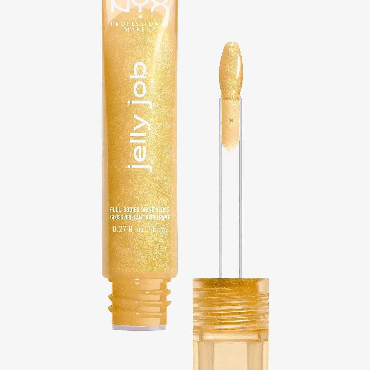 NYX Professional Makeup Jelly Job kimalteleva huulikiilto suurentava vaikutus sävy Glow Job 7.5 ml
