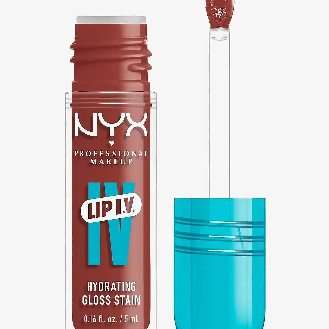 NYX Professional Makeup Lip I.V. Hydrating Gloss Stain Lip gloss 18 Drippin' Nude - 5 g