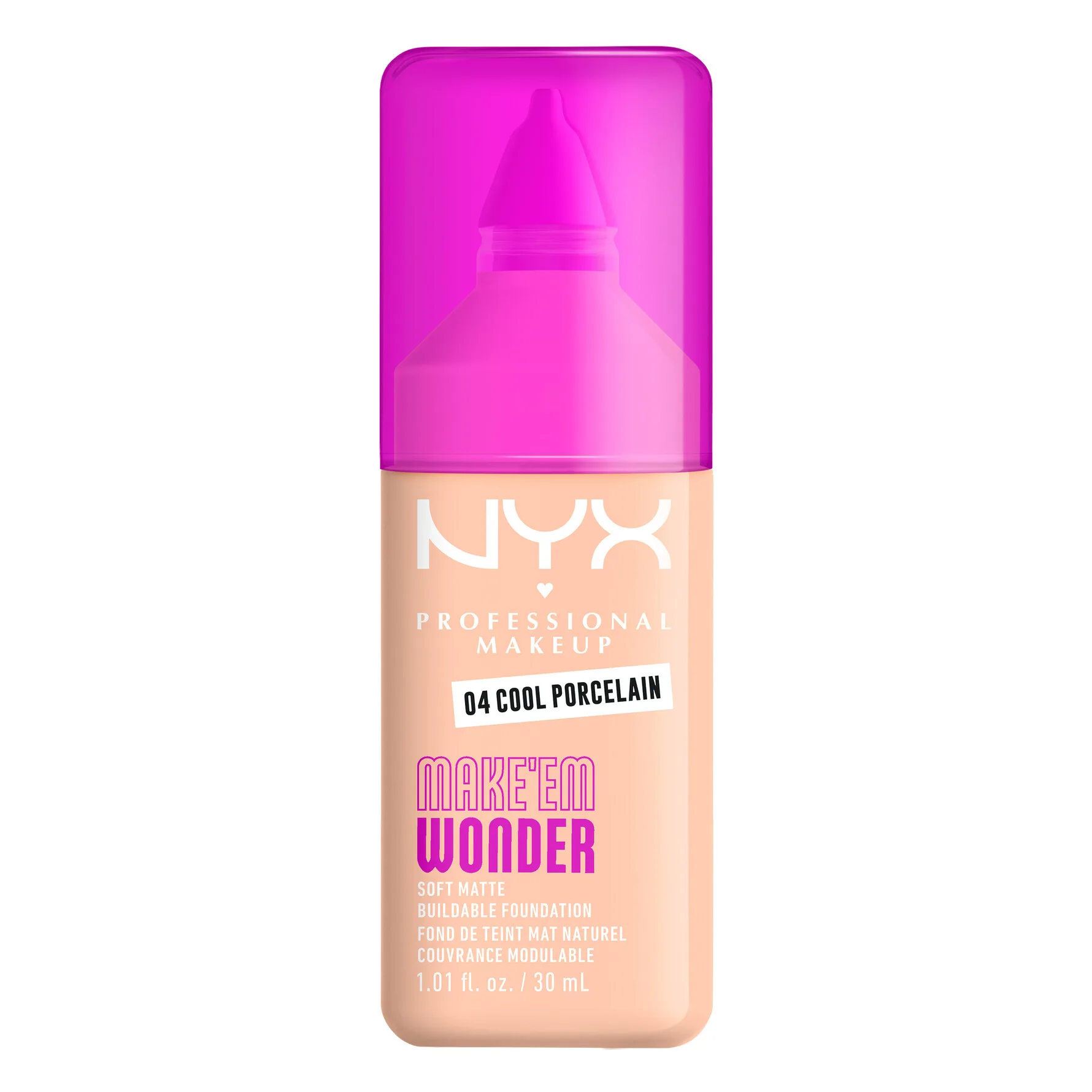 NYX Professional Makeup Make Em Wonder Foundation 04 Cool Porcelain - 30 ml