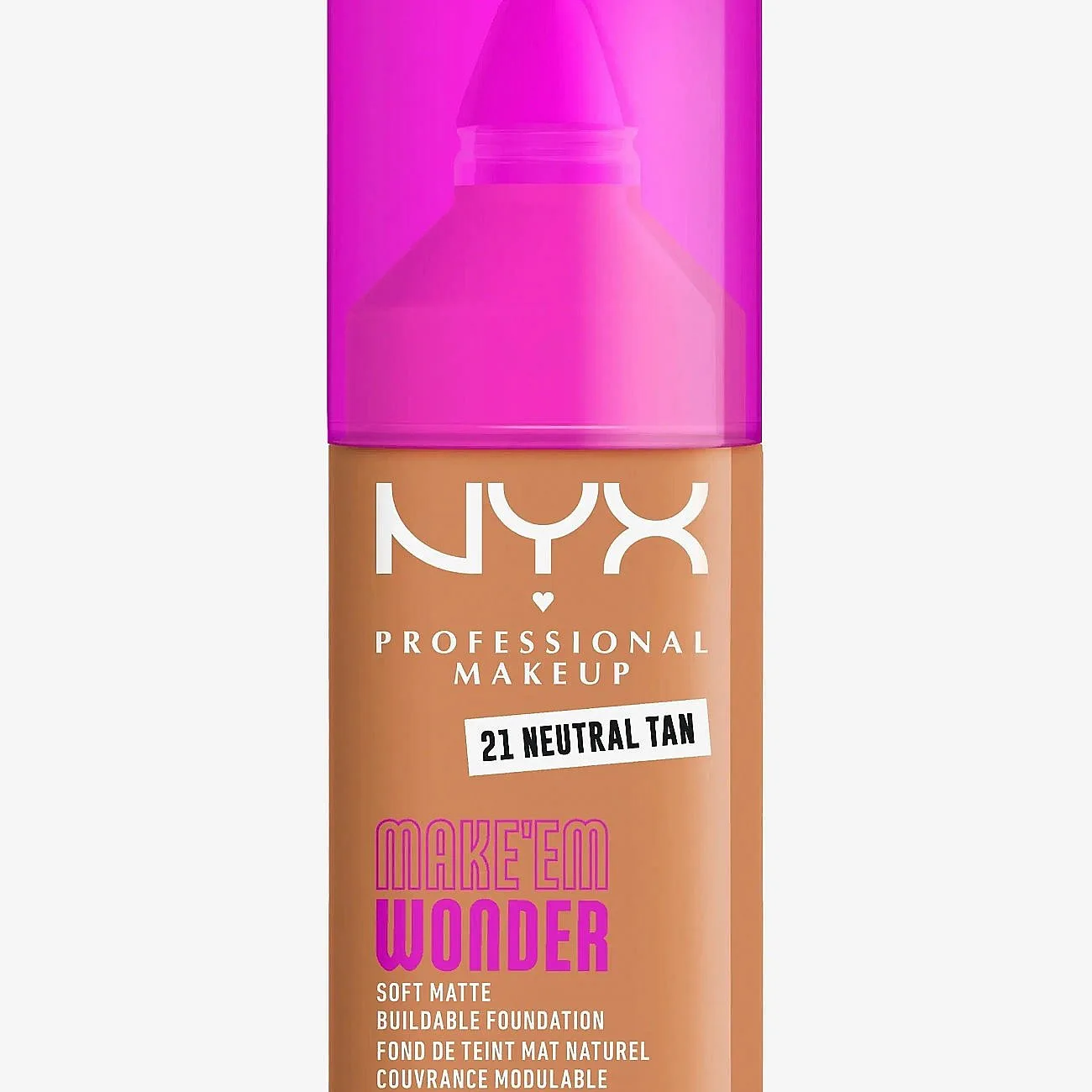NYX Professional Makeup Make ‘Em Wonder kevyt, mattapinnan antava meikkivoide sävy 21 Neutral Tan 30 ml