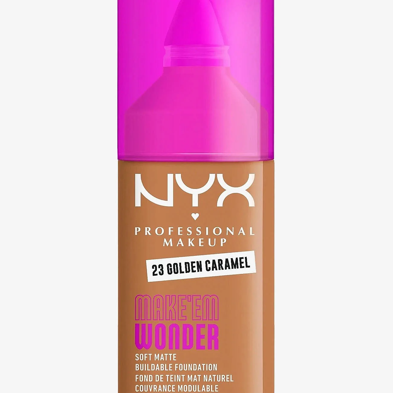 NYX Professional Makeup Make ‘Em Wonder kevyt, mattapinnan antava meikkivoide sävy 23 Golden Caramel 30 ml