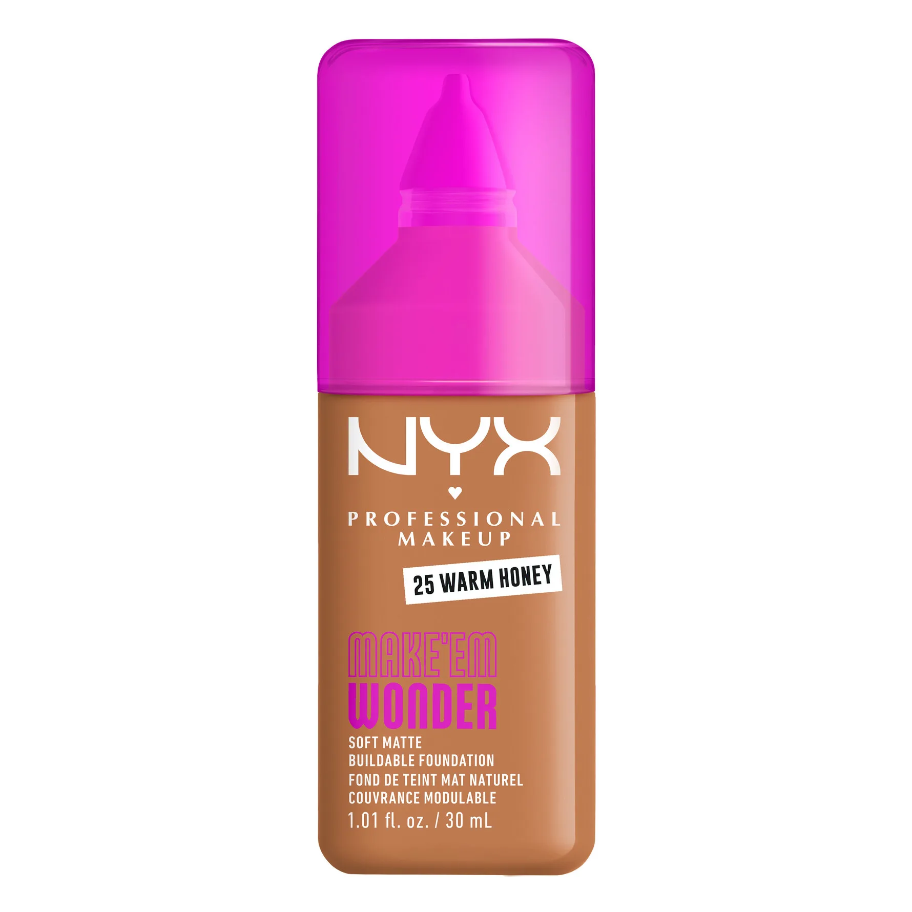 NYX Professional Makeup Make Em Wonder Foundation 25 Warm Honey - 30 ml