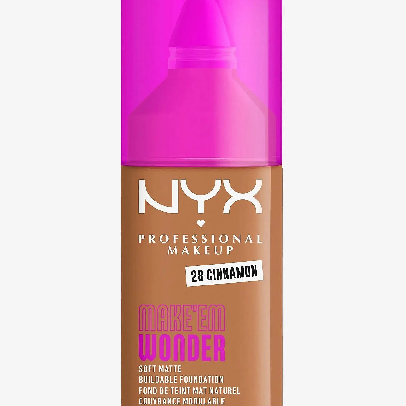 NYX Professional Makeup Make ‘Em Wonder kevyt, mattapinnan antava meikkivoide sävy 28 Cinnamon 30 ml