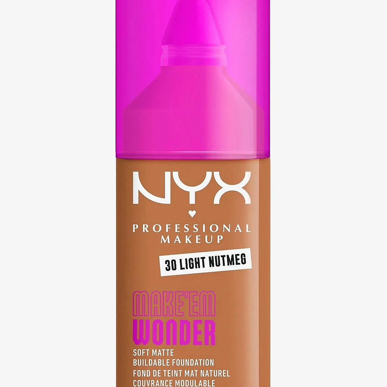 NYX Professional Makeup Make ‘Em Wonder kevyt, mattapinnan antava meikkivoide sävy 30 Light Nutmeg 30 ml