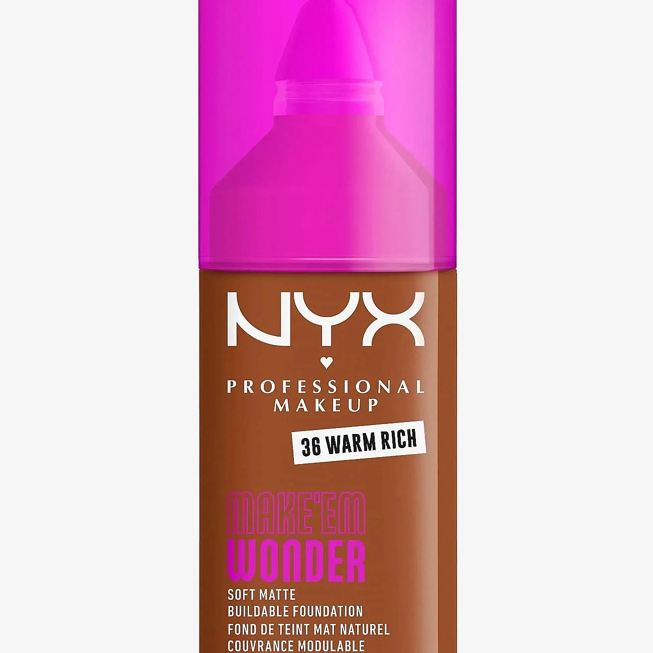 NYX Professional Makeup Make ‘Em Wonder kevyt, mattapinnan antava meikkivoide sävy 36 Warm Rich 30 ml