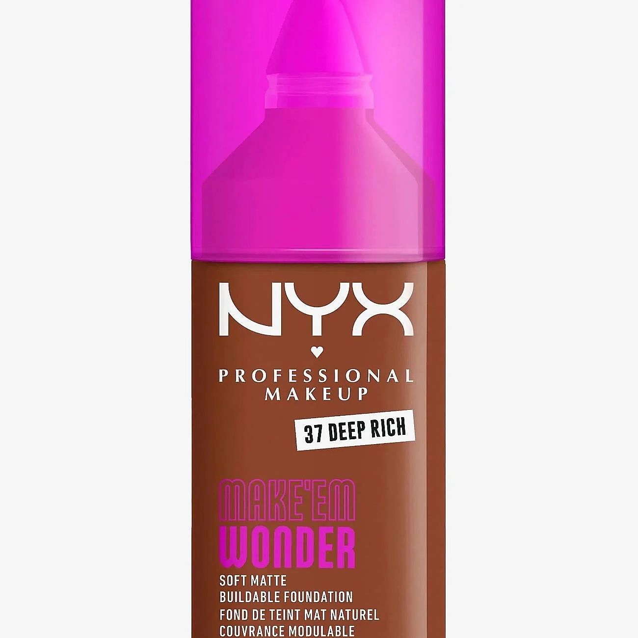NYX Professional Makeup Make ‘Em Wonder Lätt mattifierande foundation Skugga 37 Deep Rich 30 ml