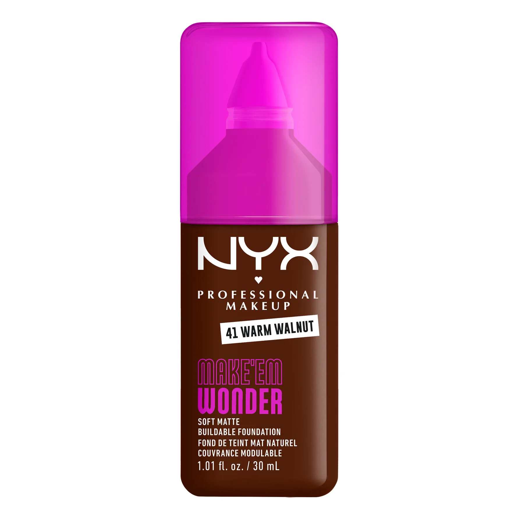 NYX Professional Makeup Make Em Wonder Foundation 41 Warm Walnut - 30 ml