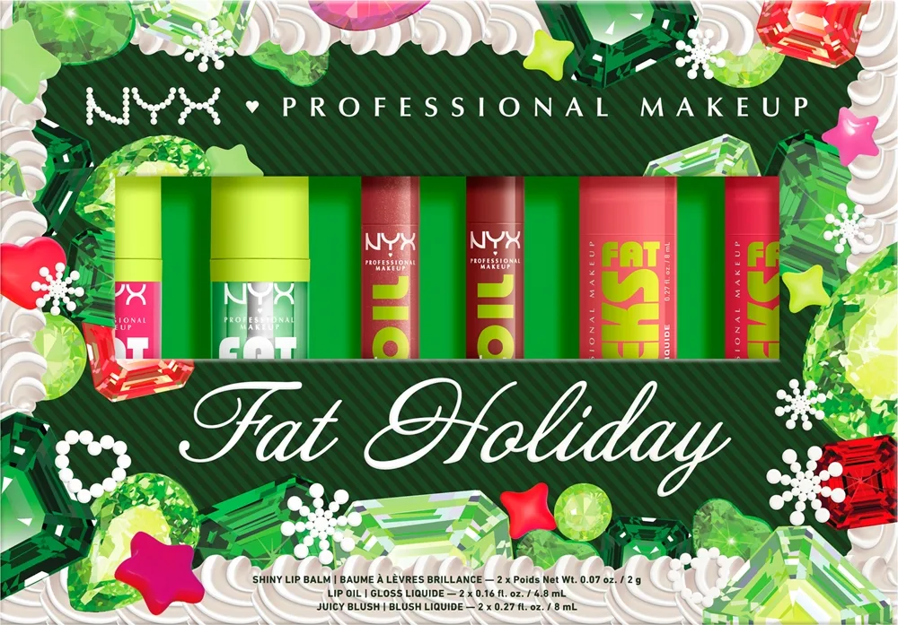 NYX Professional Makeup Xmas Fat Holiday Geschenkset für Lippen 6 St.