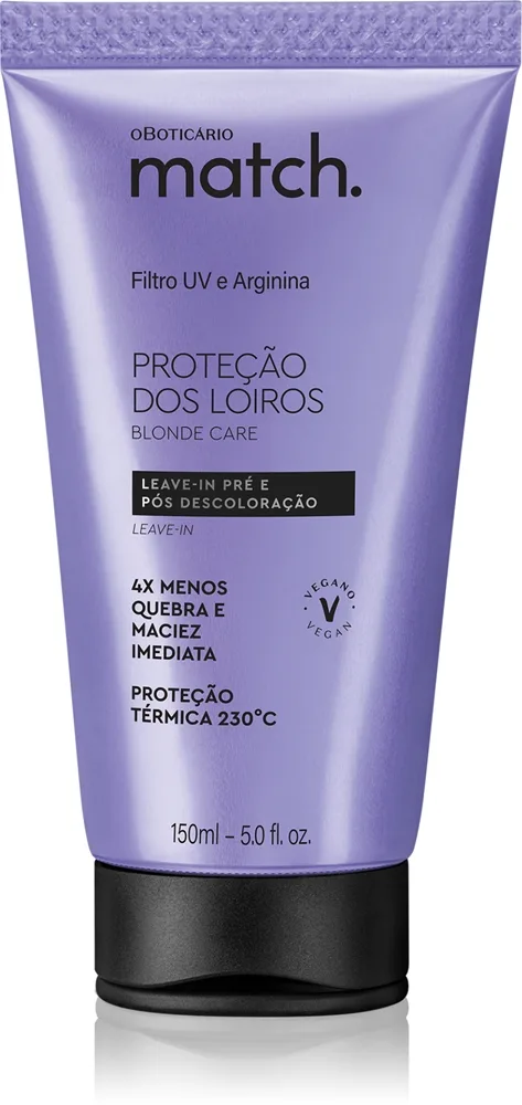 oBoticário Match. Blonde Care erneuernde spülungsfreie Maske für blonde Haare 150 ml