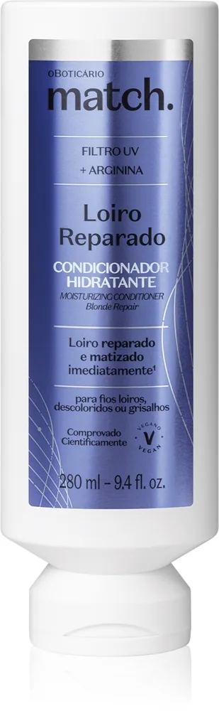oBoticário Match. Blonde Repair regenerierender Conditioner für blonde Haare 280 ml