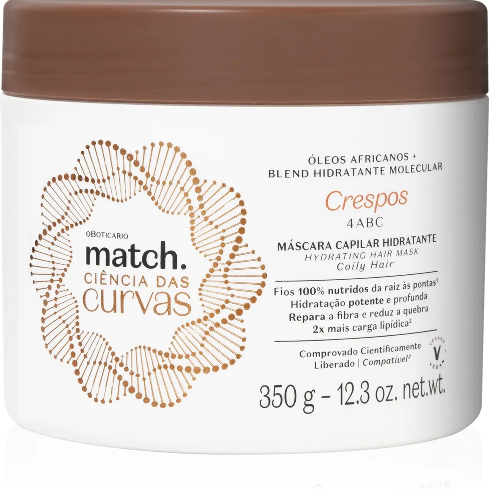 oBoticário Match Maske Lockenpflege für lockiges Haar 350 g